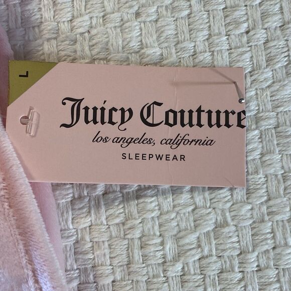 2 Pk Juicy Couture L Pink & Dark Pink Velour Logo Studded Embossed Loung… - Picture 5 of 11